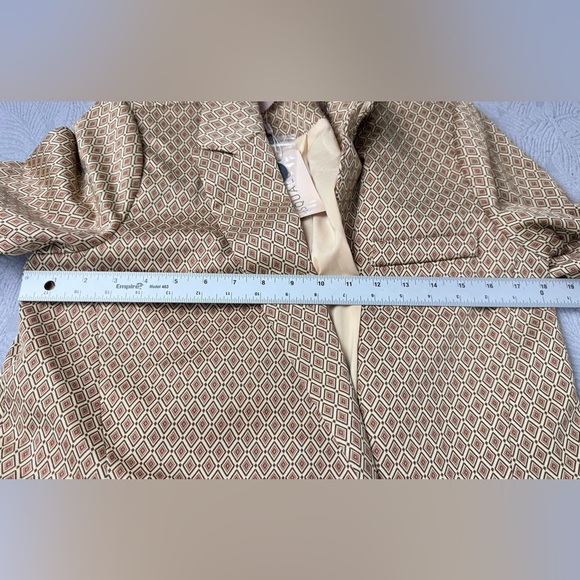 Esqualo Blazer Abstract Print Jacket Women's Size Medium Retro Office - Picture 8 of 9